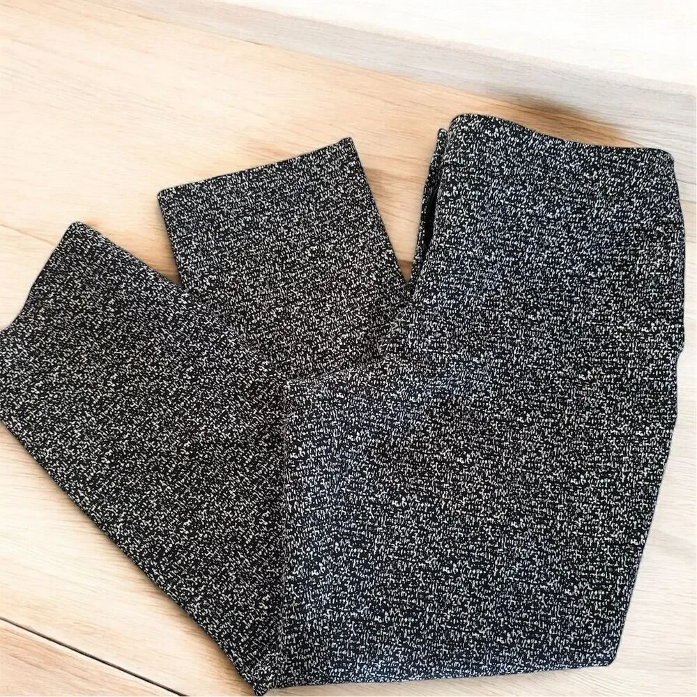 Carolina Belle Women's Ankle Pants Size 12 Black Geometric Casual